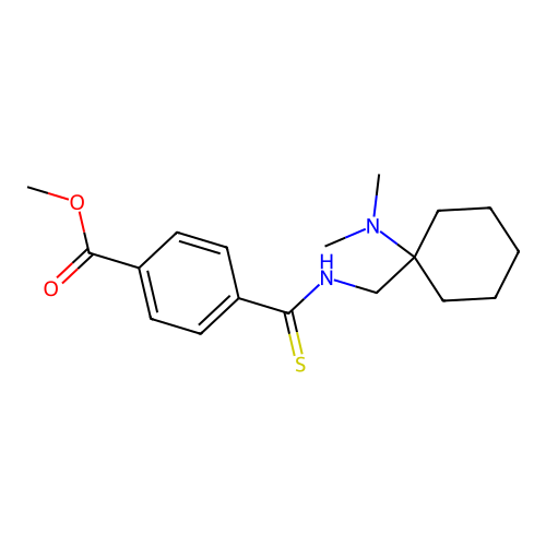 Methyl 4-[[1-(dimethylamino)cyclohexyl]methylcarbamothioyl]benzoate structure
