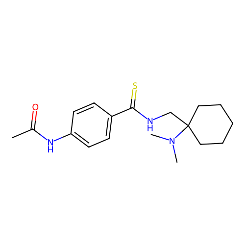 N-[4-[[1-(dimethylamino)cyclohexyl]methylcarbamothioyl]phenyl]acetamide structure