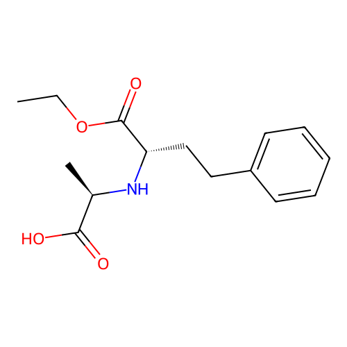 N-(1S-Ethoxycarbonyl-3-phenylpropyl)-D-alanine structure