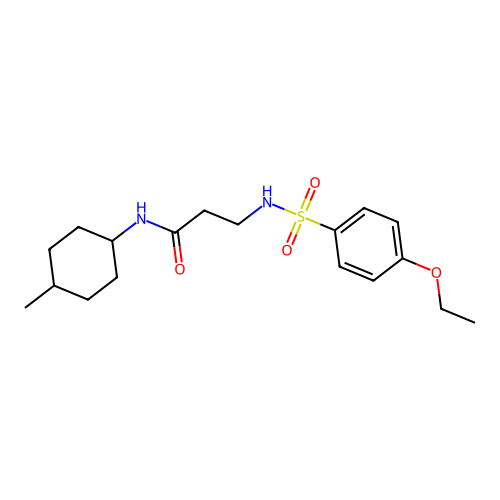 3-[(4-ethoxyphenyl)sulfonylamino]-N-(4-methylcyclohexyl)propanamide structure