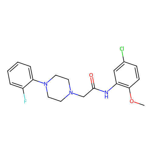 N-(5-chloro-2-methoxyphenyl)-2-[4-(2-fluorophenyl)piperazin-1-yl]acetamide structure