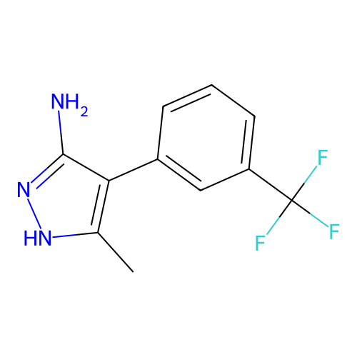 3-Methyl-4-[3-(trifluoromethyl)phenyl]-1H-pyrazol-5-amine structure