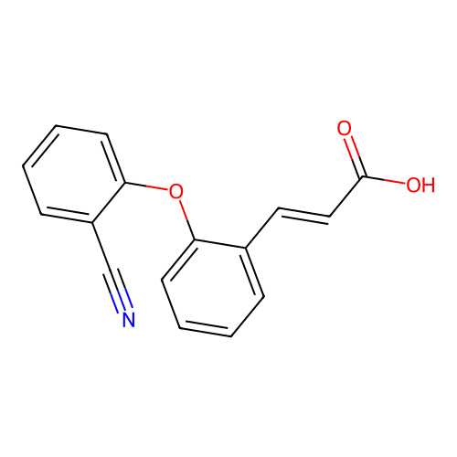 3-[2-(2-Cyanophenoxy)phenyl]acrylic acid structure