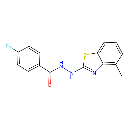 4-fluoro-N'-(4-methyl-1,3-benzothiazol-2-yl)benzohydrazide structure