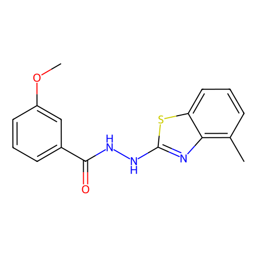 3-methoxy-N'-(4-methyl-1,3-benzothiazol-2-yl)benzohydrazide structure