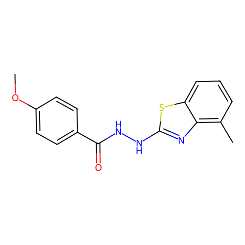 4-methoxy-N'-(4-methyl-1,3-benzothiazol-2-yl)benzohydrazide structure