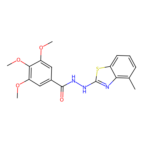 3,4,5-trimethoxy-N'-(4-methyl-1,3-benzothiazol-2-yl)benzohydrazide structure