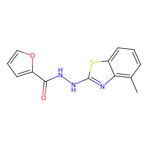 N'-(4-methyl-1,3-benzothiazol-2-yl)furan-2-carbohydrazide structure