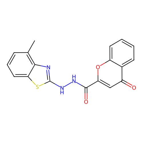 N'-(4-methylbenzo[d]thiazol-2-yl)-4-oxo-4H-chromene-2-carbohydrazide structure