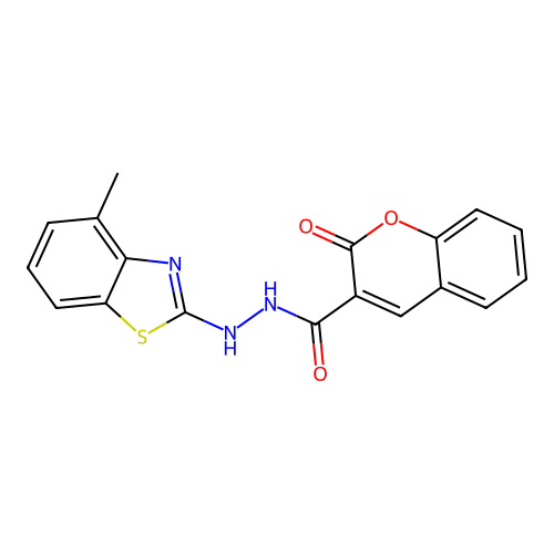 N'-(4-methylbenzo[d]thiazol-2-yl)-2-oxo-2H-chromene-3-carbohydrazide structure
