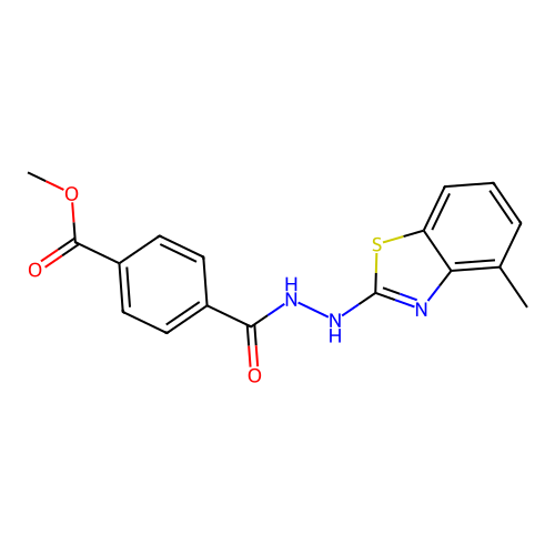 Methyl 4-(2-(4-methylbenzo[d]thiazol-2-yl)hydrazinecarbonyl)benzoate structure