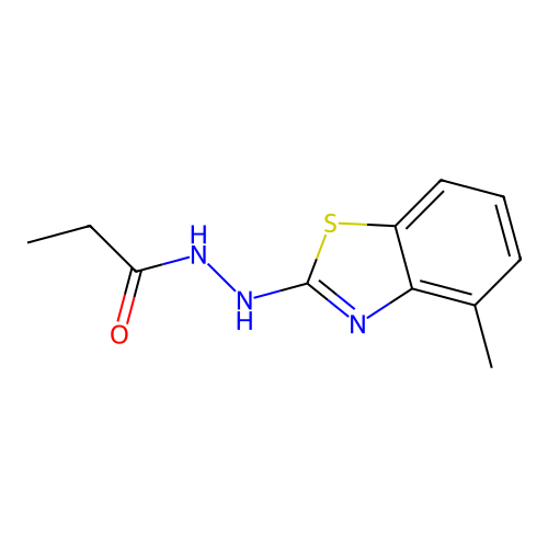N'-(4-methyl-1,3-benzothiazol-2-yl)propanehydrazide structure