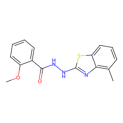 2-methoxy-N'-(4-methyl-1,3-benzothiazol-2-yl)benzohydrazide structure