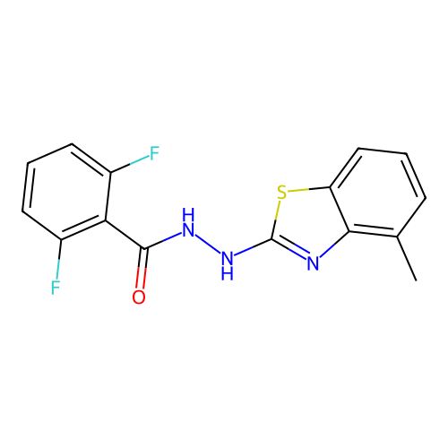 2,6-difluoro-N'-(4-methyl-1,3-benzothiazol-2-yl)benzohydrazide structure