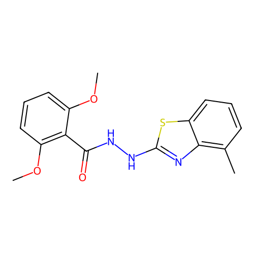 2,6-dimethoxy-N'-(4-methyl-1,3-benzothiazol-2-yl)benzohydrazide structure