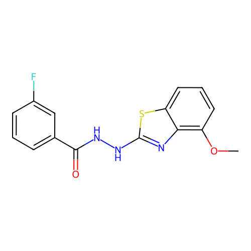3-fluoro-N'-(4-methoxy-1,3-benzothiazol-2-yl)benzohydrazide structure