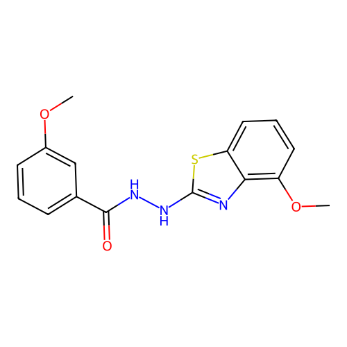 3-methoxy-N'-(4-methoxy-1,3-benzothiazol-2-yl)benzohydrazide structure