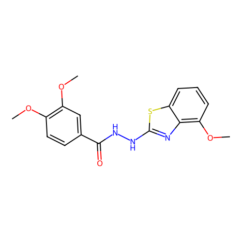 3,4-dimethoxy-N'-(4-methoxy-1,3-benzothiazol-2-yl)benzohydrazide structure