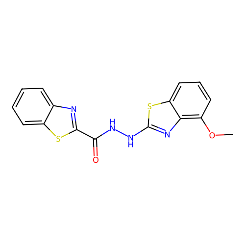 N'-(4-methoxy-1,3-benzothiazol-2-yl)-1,3-benzothiazole-2-carbohydrazide structure