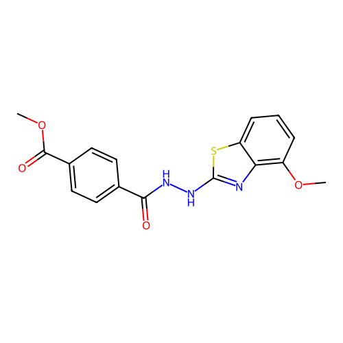Methyl 4-(2-(4-methoxybenzo[d]thiazol-2-yl)hydrazinecarbonyl)benzoate structure