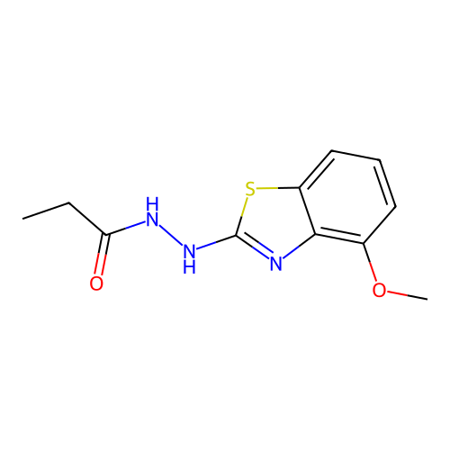 N'-(4-methoxy-1,3-benzothiazol-2-yl)propanehydrazide structure