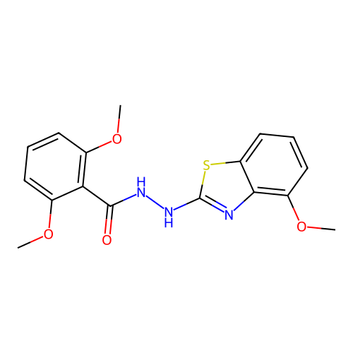 2,6-dimethoxy-N'-(4-methoxy-1,3-benzothiazol-2-yl)benzohydrazide structure