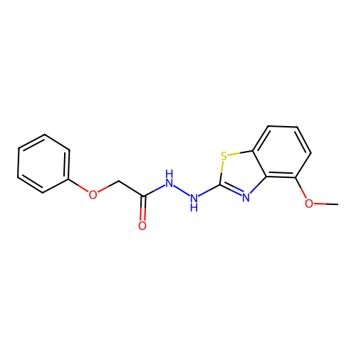 N'-(4-methoxy-1,3-benzothiazol-2-yl)-2-phenoxyacetohydrazide structure