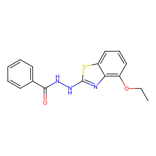N'-(4-ethoxy-1,3-benzothiazol-2-yl)benzohydrazide structure