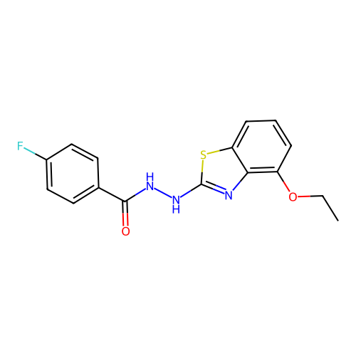 N'-(4-ethoxy-1,3-benzothiazol-2-yl)-4-fluorobenzohydrazide structure
