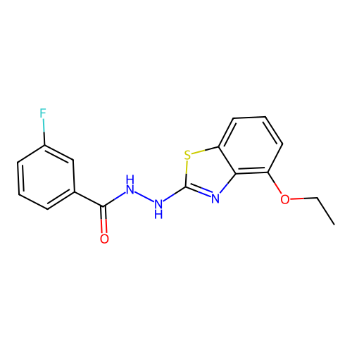 N'-(4-ethoxy-1,3-benzothiazol-2-yl)-3-fluorobenzohydrazide structure