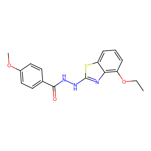 N'-(4-ethoxy-1,3-benzothiazol-2-yl)-4-methoxybenzohydrazide structure
