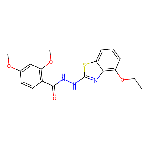 N'-(4-ethoxy-1,3-benzothiazol-2-yl)-2,4-dimethoxybenzohydrazide structure