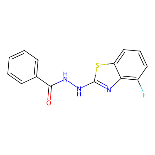 N'-(4-fluoro-1,3-benzothiazol-2-yl)benzohydrazide structure