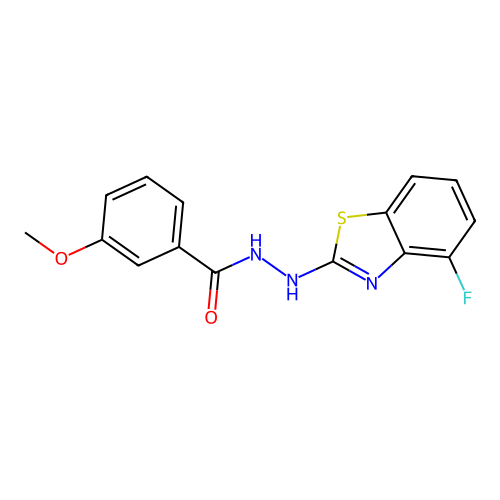 N'-(4-fluoro-1,3-benzothiazol-2-yl)-3-methoxybenzohydrazide structure