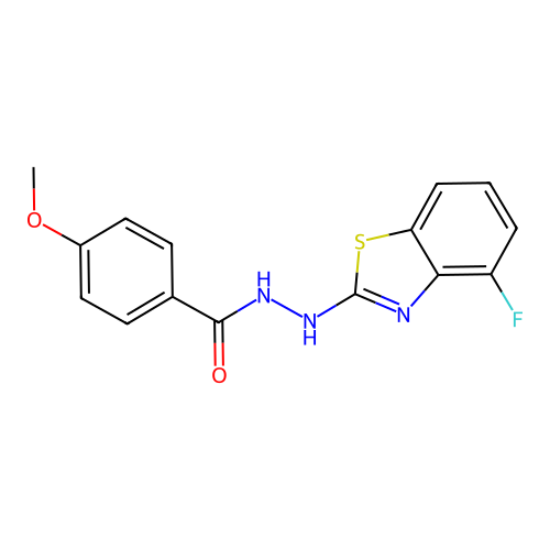 N'-(4-fluoro-1,3-benzothiazol-2-yl)-4-methoxybenzohydrazide structure