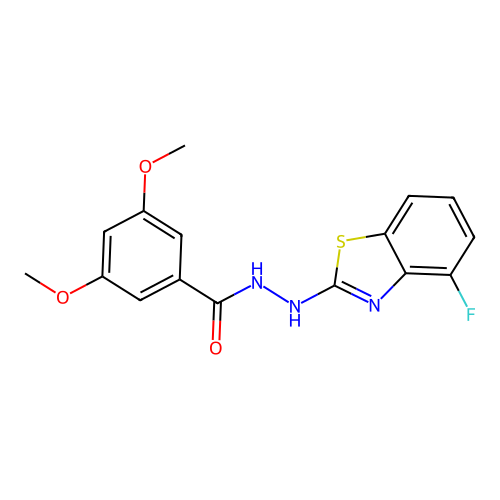 N'-(4-fluoro-1,3-benzothiazol-2-yl)-3,5-dimethoxybenzohydrazide structure