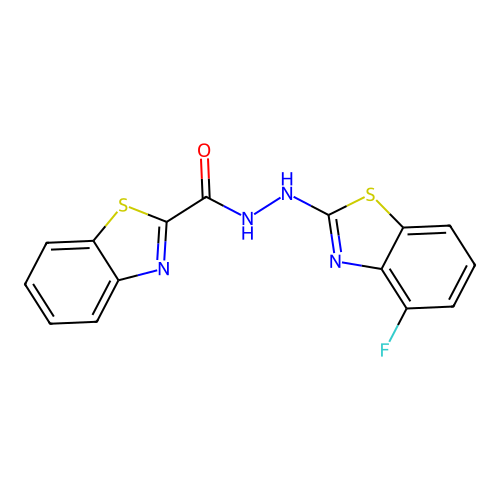 N'-(4-fluoro-1,3-benzothiazol-2-yl)-1,3-benzothiazole-2-carbohydrazide structure