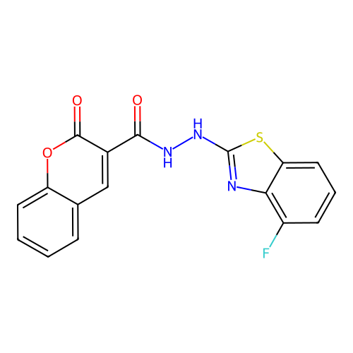 N'-(4-fluorobenzo[d]thiazol-2-yl)-2-oxo-2H-chromene-3-carbohydrazide structure