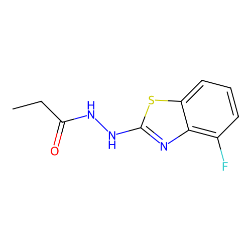 N'-(4-fluoro-1,3-benzothiazol-2-yl)propanehydrazide structure