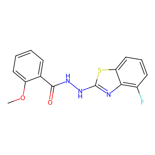 N'-(4-fluoro-1,3-benzothiazol-2-yl)-2-methoxybenzohydrazide structure