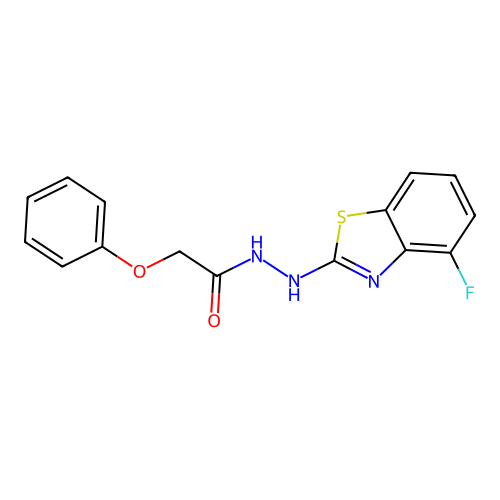 N'-(4-fluoro-1,3-benzothiazol-2-yl)-2-phenoxyacetohydrazide structure