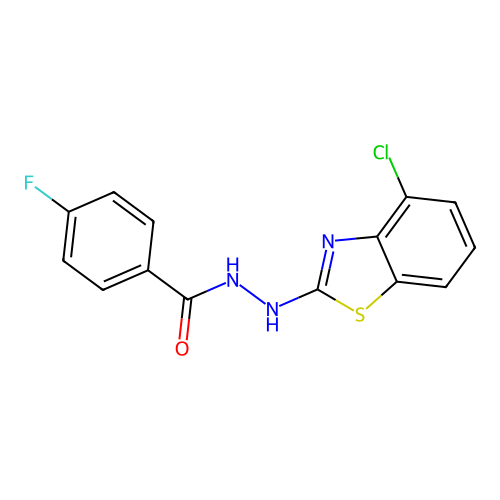 N'-(4-chloro-1,3-benzothiazol-2-yl)-4-fluorobenzohydrazide structure