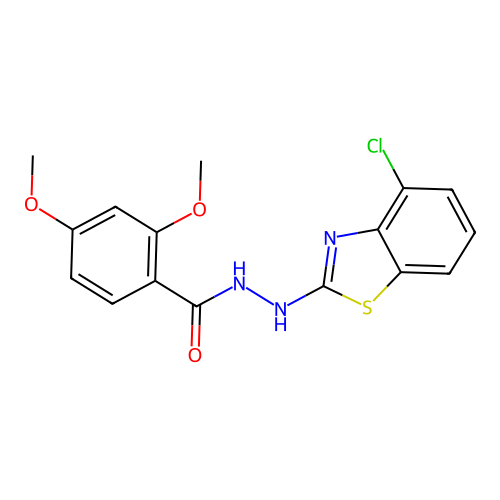 N'-(4-chloro-1,3-benzothiazol-2-yl)-2,4-dimethoxybenzohydrazide structure