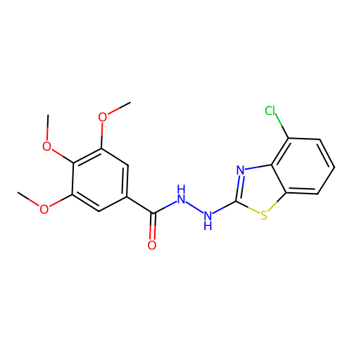 N'-(4-chloro-1,3-benzothiazol-2-yl)-3,4,5-trimethoxybenzohydrazide structure