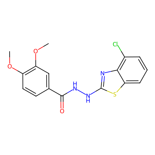 N'-(4-chloro-1,3-benzothiazol-2-yl)-3,4-dimethoxybenzohydrazide structure