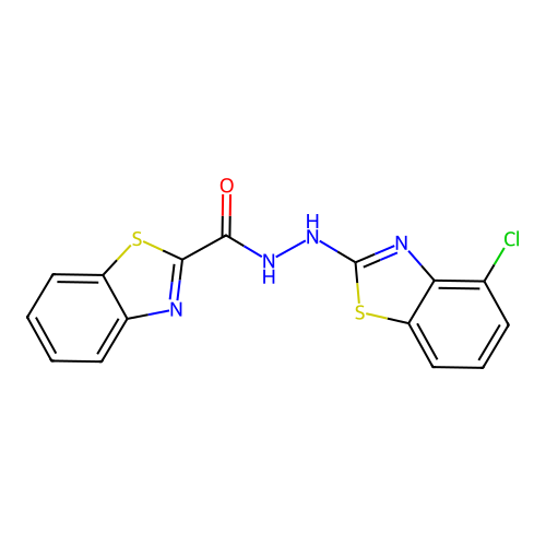 N'-(4-chloro-1,3-benzothiazol-2-yl)-1,3-benzothiazole-2-carbohydrazide structure