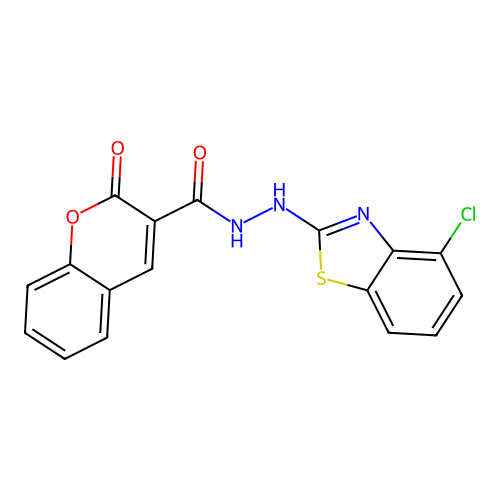 N'-(4-chlorobenzo[d]thiazol-2-yl)-2-oxo-2H-chromene-3-carbohydrazide structure