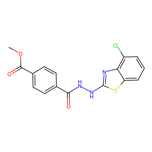 Methyl 4-(2-(4-chlorobenzo[d]thiazol-2-yl)hydrazinecarbonyl)benzoate structure