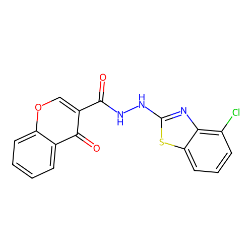 N'-(4-chlorobenzo[d]thiazol-2-yl)-4-oxo-4H-chromene-3-carbohydrazide structure
