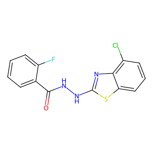N'-(4-chloro-1,3-benzothiazol-2-yl)-2-fluorobenzohydrazide structure
